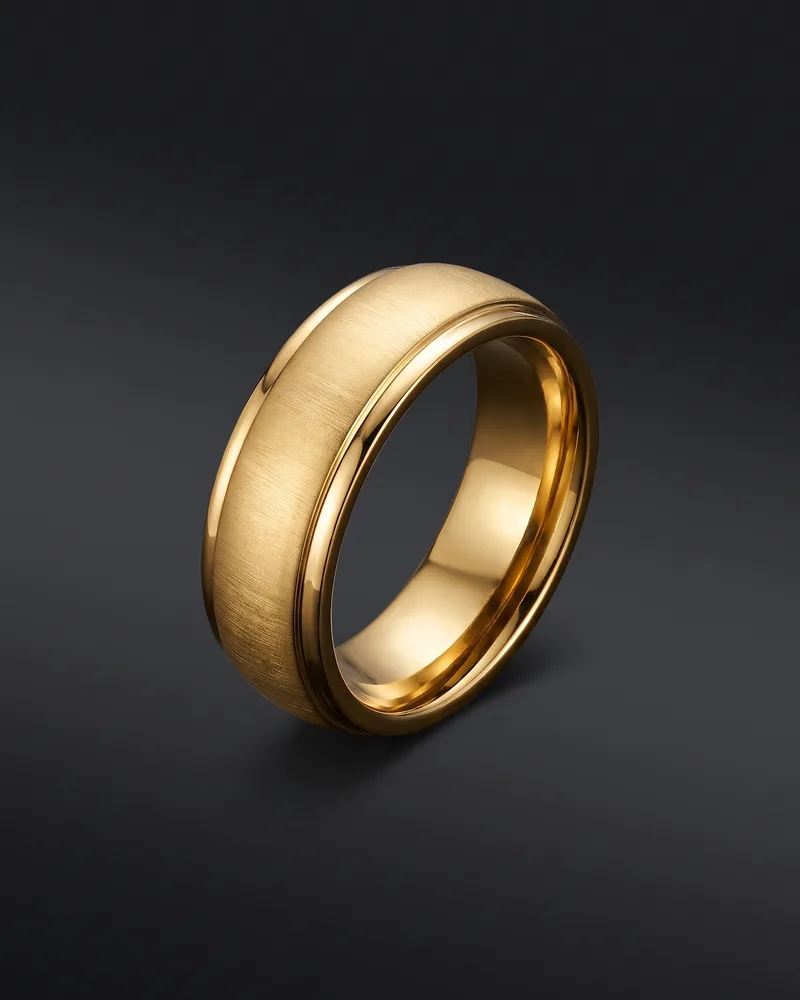 Anillo banda cepillada